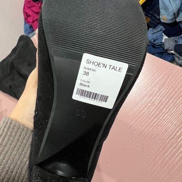 NEW Black Over the Knee Shoe’n Tale Heeled Boots - Picture 4 of 5